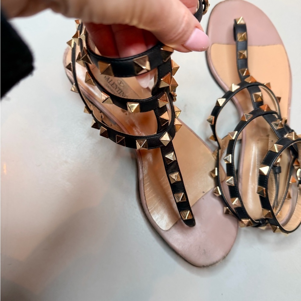 Valentino Rockstud Gladiator Sandals | Size 7 | True to Size - Picture 16 of 17
